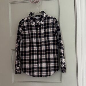 Janie and Jack Black and White Plaid Button Down Shirt